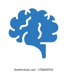 icono de color de glifo vector del cerebro 