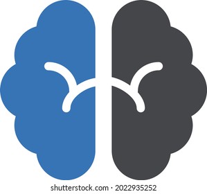 brain vector glyph colour icon