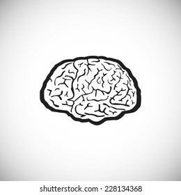 brain vector human symbol medicine illustration think, icon, mind