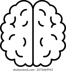 Brain vector icon. Can be used for printing, mobile and web applications.