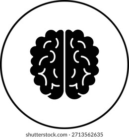 Icono de Vector cerebral. Se puede utilizar para aplicaciones de impresión, móviles y de Web.