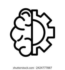 Brain Vector Icon color editable