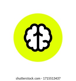 brain vector icon design on white background