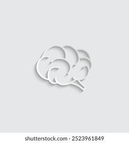 Sinal de ideia de ícone do vetor cerebral