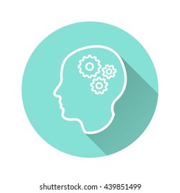 Brain vector icon. Illustration isolated for graphic and web design.