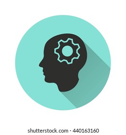 Brain vector icon. Illustration isolated for graphic and web design.
