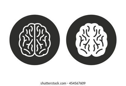 Brain vector icon. Illustration isolated for graphic and web design.