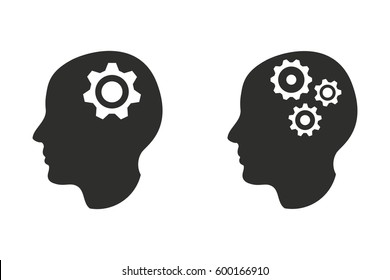 Brain vector icon. Illustration isolated for graphic and web design.