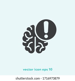 Vektorillustration des Gehirns Symbol Illustration. Ui/Ux. Premium-Qualität.
