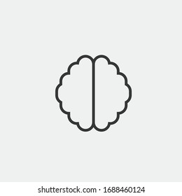 brain vector icon intlelligence mind icon