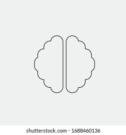 icono de inteligencia del vector del cerebro icono