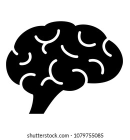 Brain vector icon isolated on white background