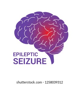Brain vector icon isolated on a white background.