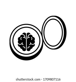 Brain vector icon isolated on white background. eps 10