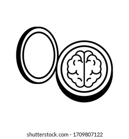 Brain vector icon isolated on white background. eps 10