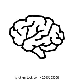 brain vector icon isolated on white background