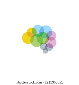 Brain vector icon or logo design, Brain Logo silhouette design vector template.Think idea concept.Brain storm power thinking brain Logotype icon silhouette design vector template. Think idea concept.
