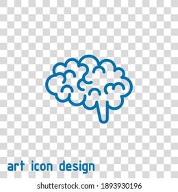 brain vector icon on an abstract background