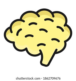 brain vector icon, school and education icon