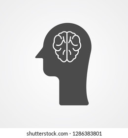 Brain vector icon sign symbol