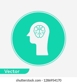 Brain vector icon sign symbol