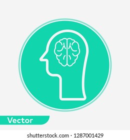 Brain vector icon sign symbol