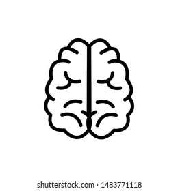 Brain vector icon. Brain sign symbol icon in EPS 10