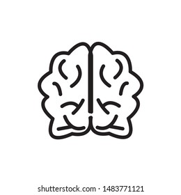 Brain vector icon. Brain sign symbol icon in EPS 10