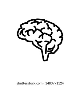 Brain vector icon. Brain sign symbol icon in EPS 10