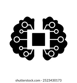 brain vector icon for web vector illustration color editable