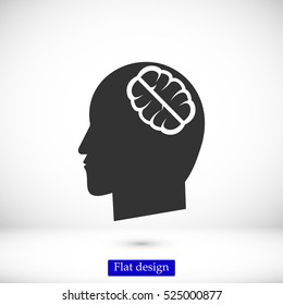 brain vector icons, vector best flat icon, EPS