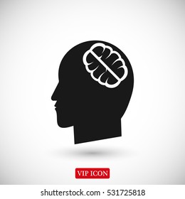 brain vector icons, vector best flat icon, EPS