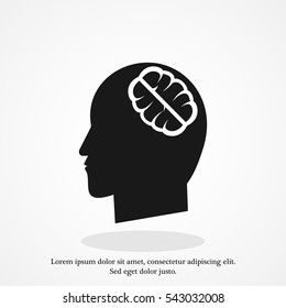 brain vector icons, vector best flat icon, EPS