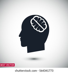 brain vector icons, vector best flat icon, EPS