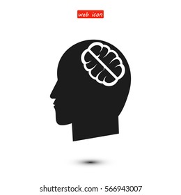 brain vector icons, vector best flat icon, EPS