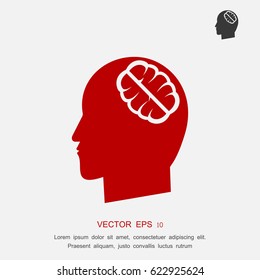 brain vector icons, vector best flat icon, EPS