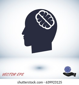 brain vector icons, vector best flat icon, EPS