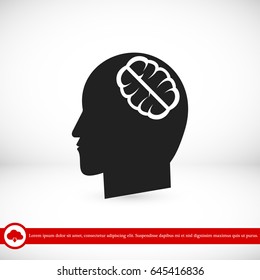 brain vector icons, vector best flat icon, EPS