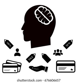 brain vector icons, vector best flat icon, EPS