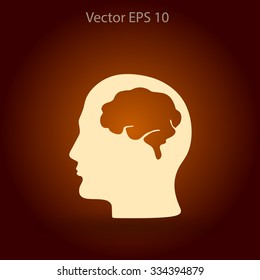 Brain vector illustration - Shutterstock ID 334394879