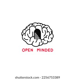 brain vector illustration with concept