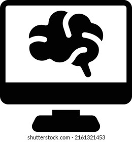brain Vector illustration on a transparent background. Premium quality symmbols. Glyphs vector icons for concept and graphic design.