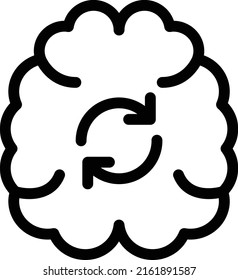brain  Vector illustration on a transparent background. Premium quality symmbols. Thin line vector icons for concept and graphic design.