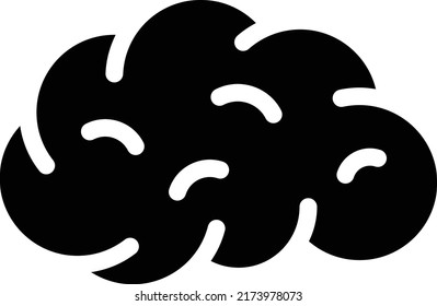 ilustración del vector cerebral en un fondo transparente.Símbolos de calidad premium.Icono vector glifos para el concepto y el diseño gráfico.