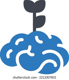 brain Vector illustration on a transparent background. Premium quality symmbols. Glyphs vector icons for concept and graphic design.
