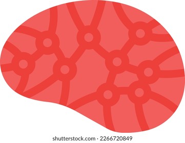 brain Vector illustration on a transparent background. Premium quality symmbols. Line Color vector icons for concept and graphic design. 
