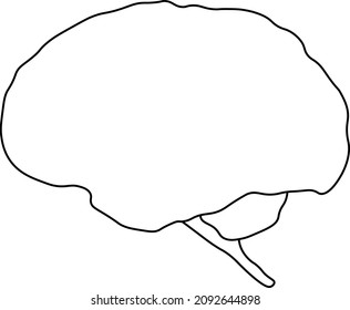brain vector illustration shape black