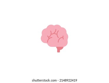 Brain Vector Isolated Emoticon. Brain Icon
