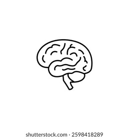 Brain vector line icon icons design