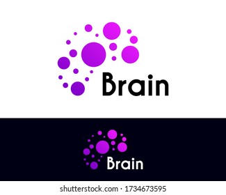 Brain vector logo design. With technology icon concept. Modern logo for brand identity. Creative symbol element or template